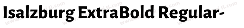 Isalzburg ExtraBold Regular字体转换